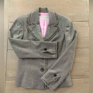 Trina Turk Tweed Fringe Blazer - Size 8